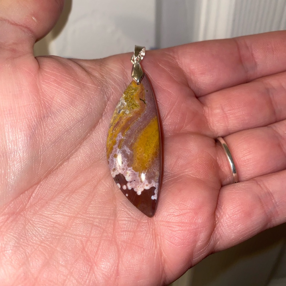 Gorgeous Multicolor Ocean Jasper Pendant